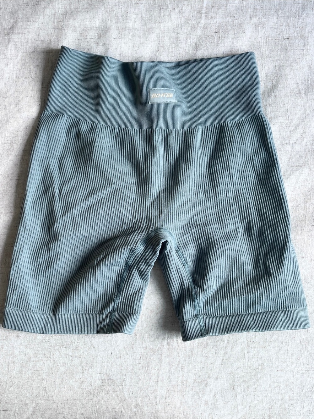 Bo + tee Ribbed  High-Waist Short - Picture 2 of 4